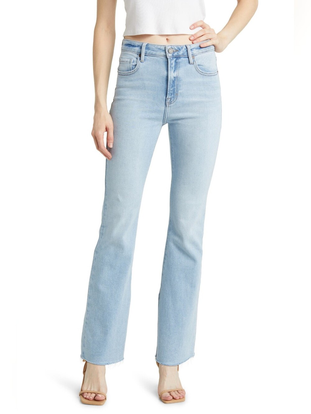 Hidden Ryan High Rise Light Wash Bootcut Jean with Slit Women's Size 26